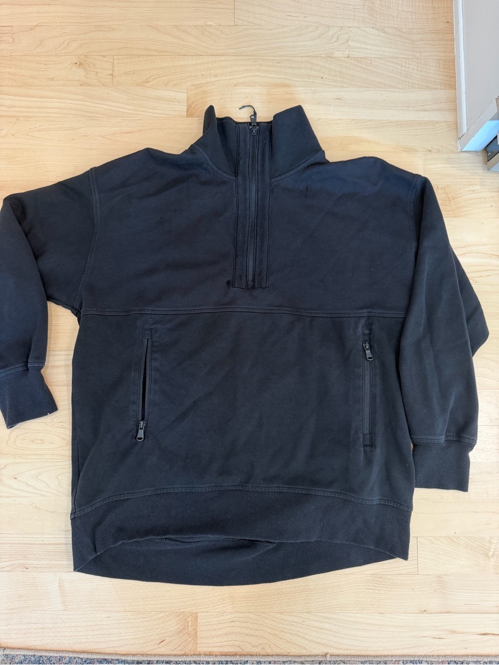 Old Navy Black Half-Zip Hoodie Pullover